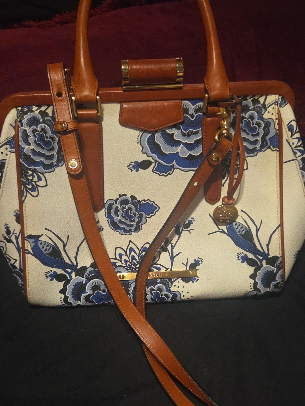 Brahmin -Rare-Duxbury -Framed Satchel